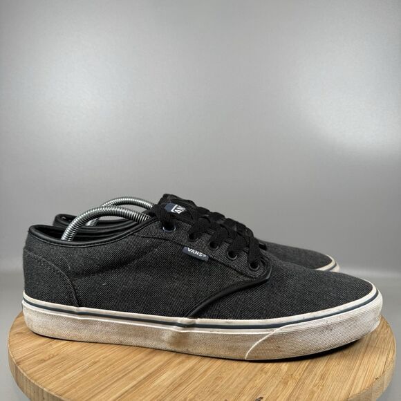 S Vans Atwood Grey Low Top Canvas Skate Sneakers Men's Size 11.5 - Picture 1 of 8